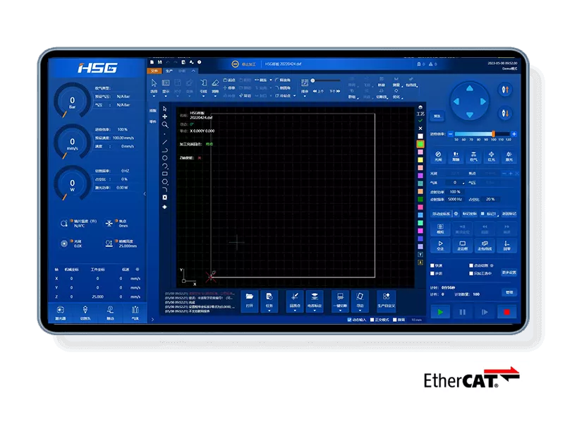 HSG laser bus control system