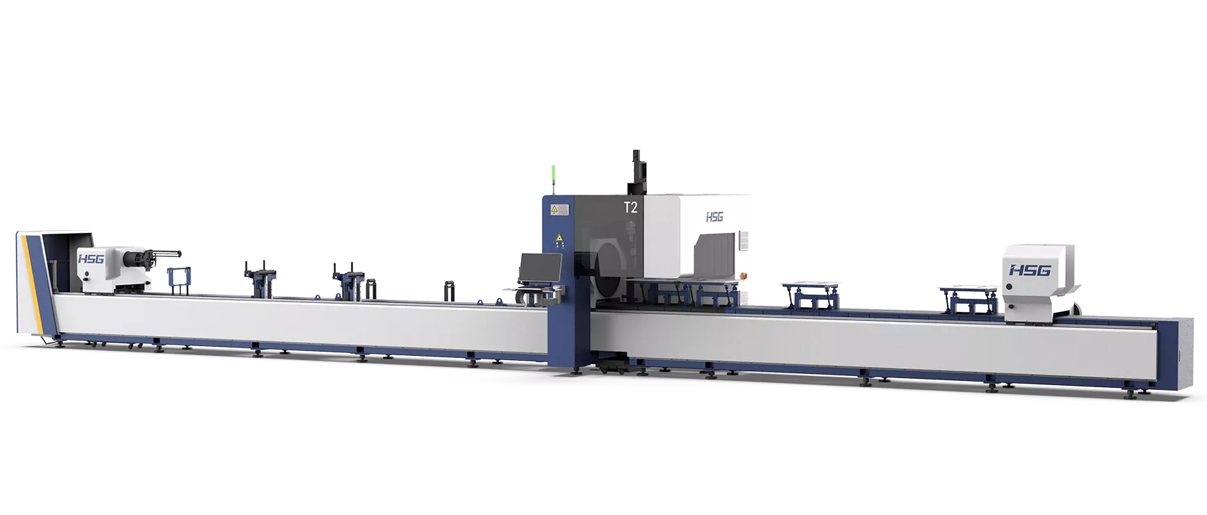 HSG Three-chuck Tube Fiber Laser Cutting Machines 