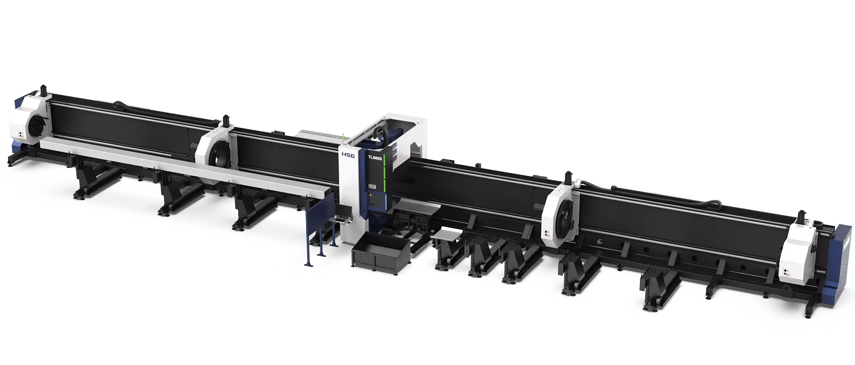 HSG Four-chuck Heavy-duty Tube Fiber Laser Cutting Machine